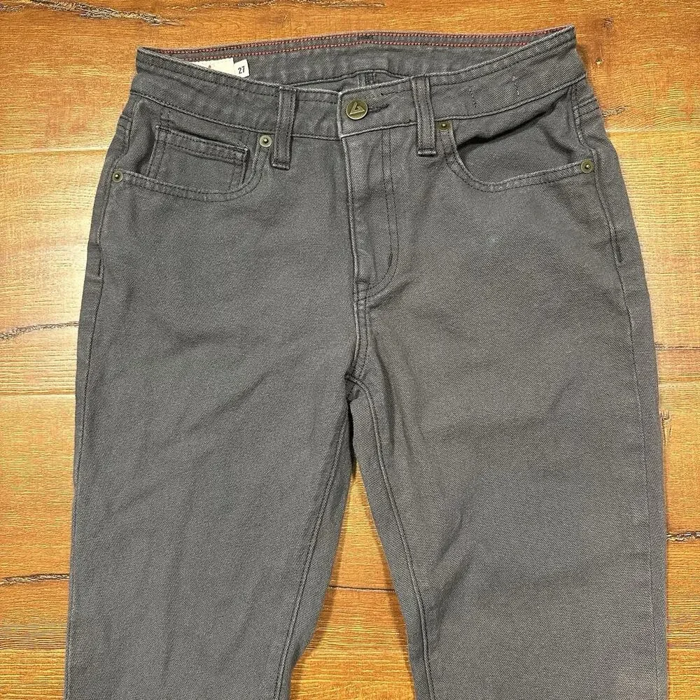 American Giant Jeans Mens 27x29 Gray Roughneck Canvas Skinny Fit Made In USA
